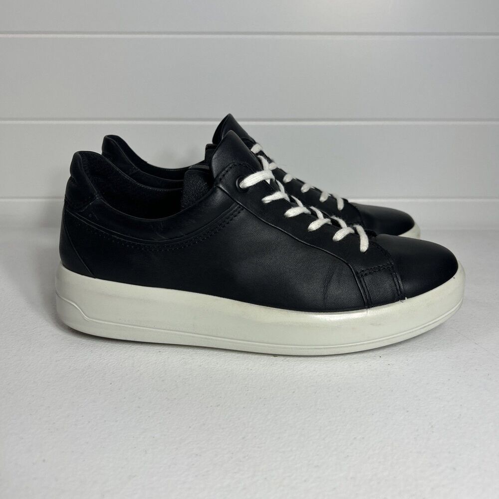 Ecco Street Tray Women’s Platform Sneakers Size EU 37/US 6-6.5 Black Leather